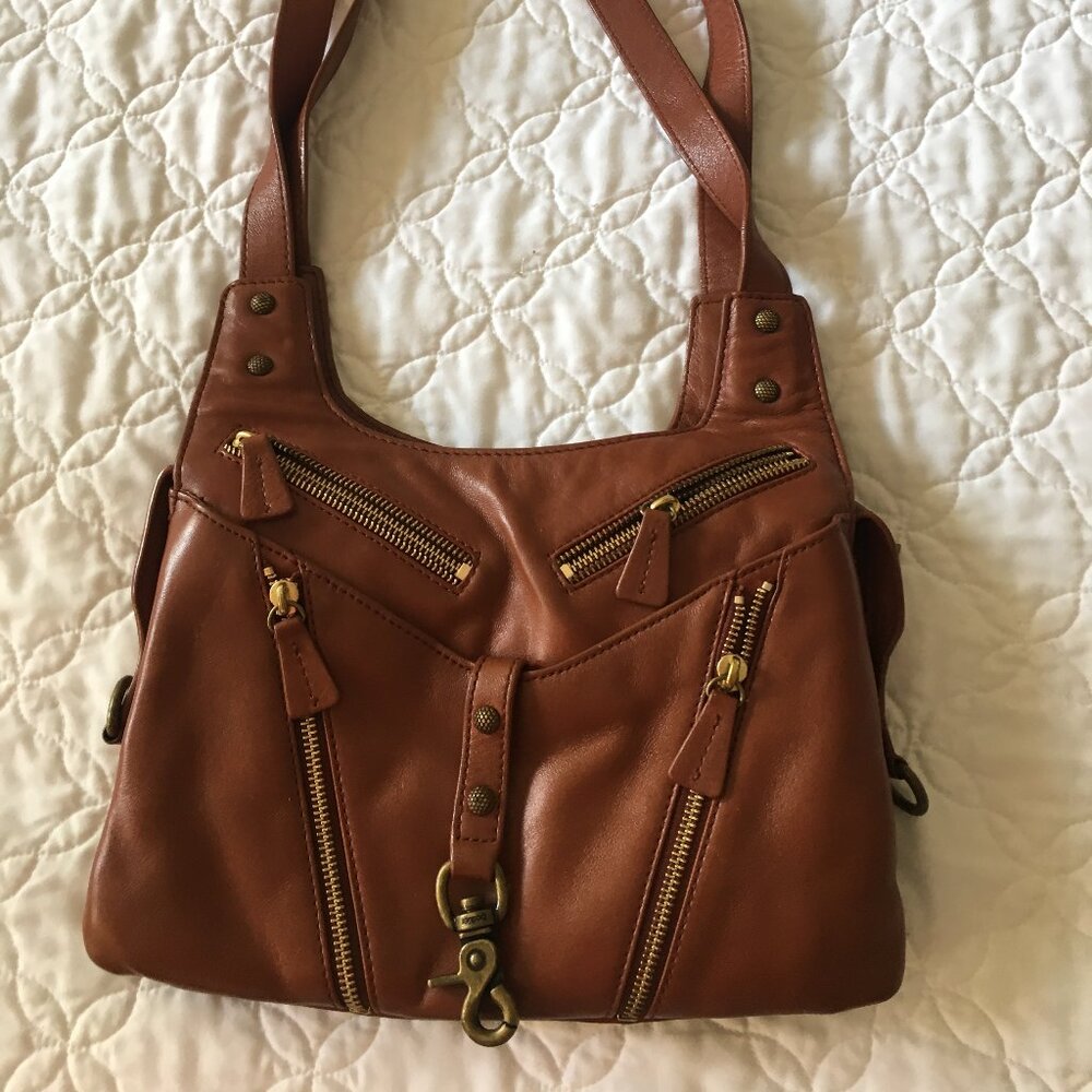 Botkier Leather Shoulder Bag - Cognac Purse